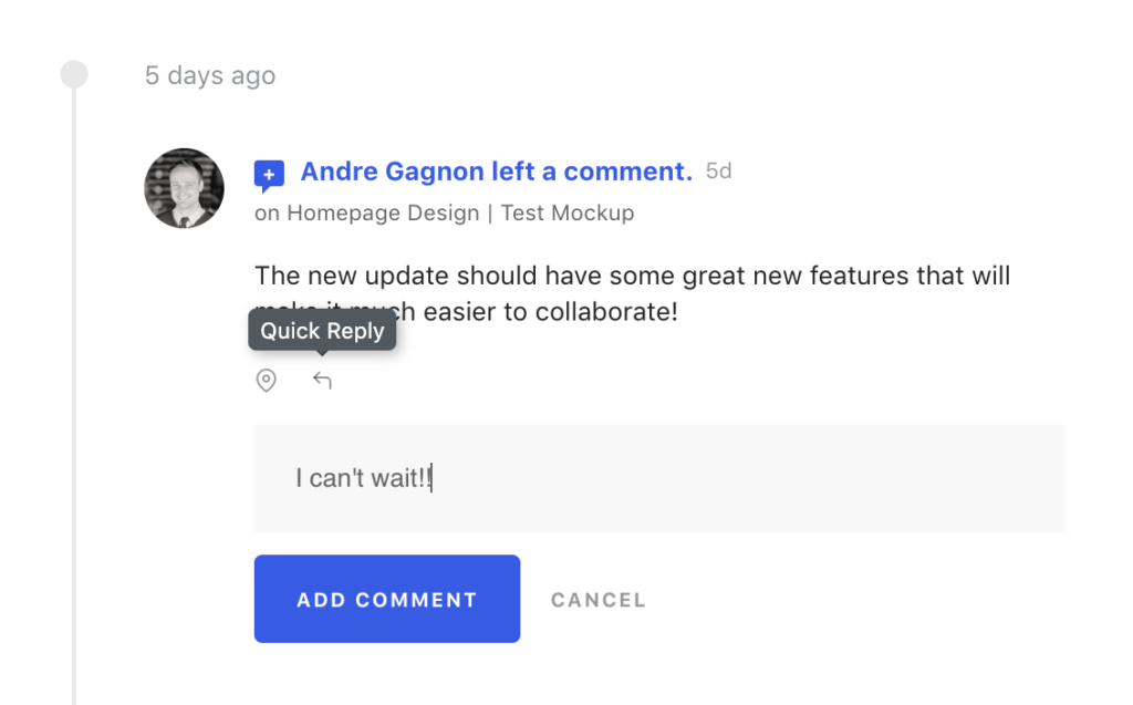 SureFeedback 3.2.0 Beta - Preview Quick Reply Timeline 1024x637