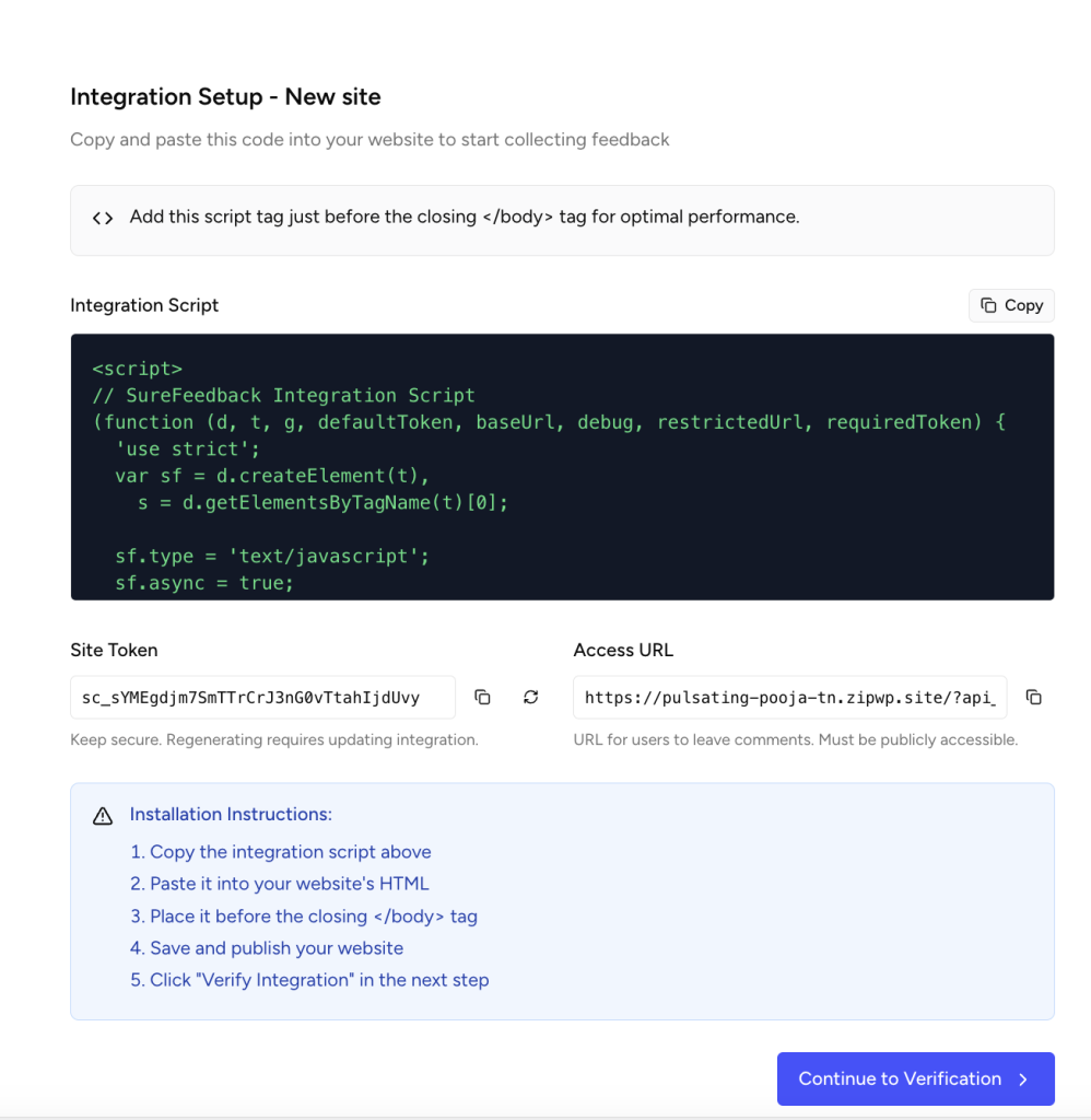 Getting Started With SureFeedback SaaS screenshot 2025 12 10 at 8.23.12 pm