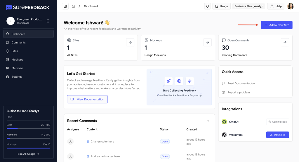 Getting Started With SureFeedback SaaS screenshot 2025 12 18 at 9.49.29 am
