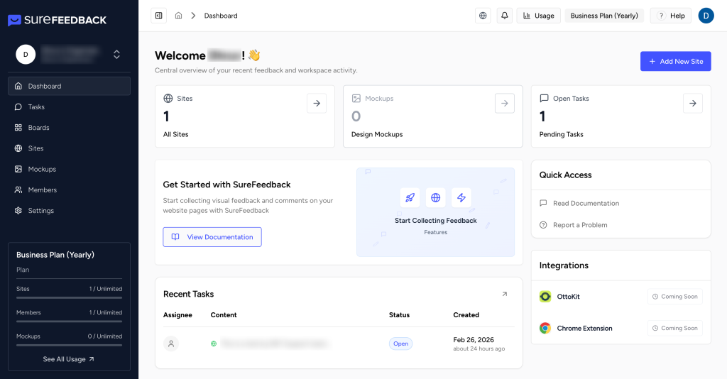 dashboard screenshot