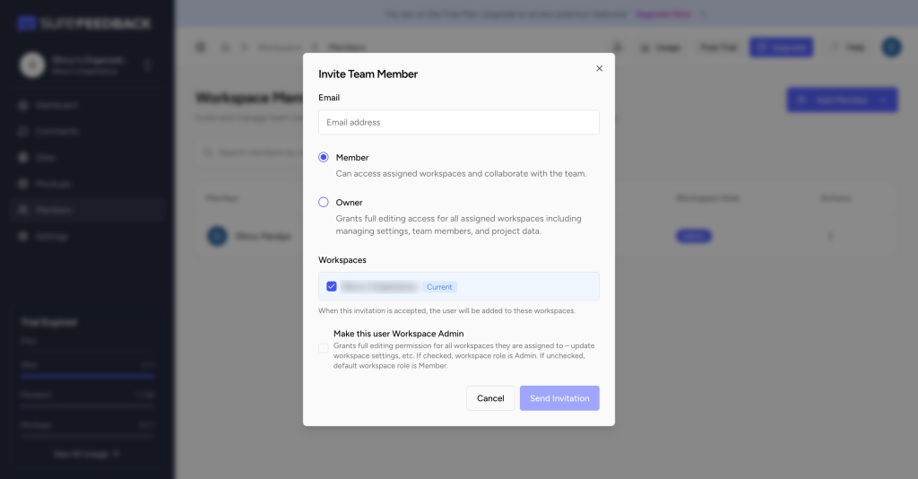 Quick Start Guide invite teamembers