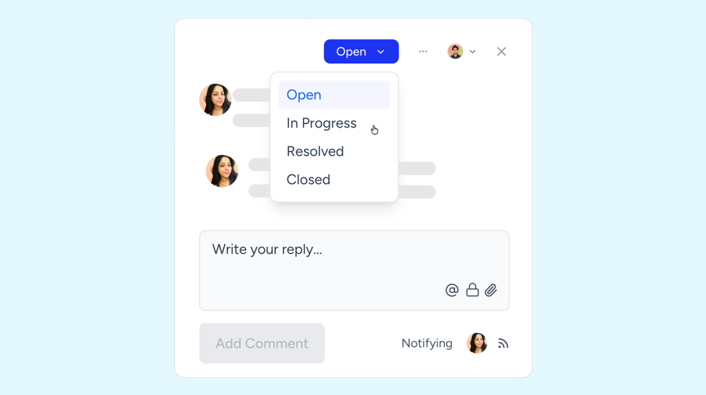 mark resolved feature